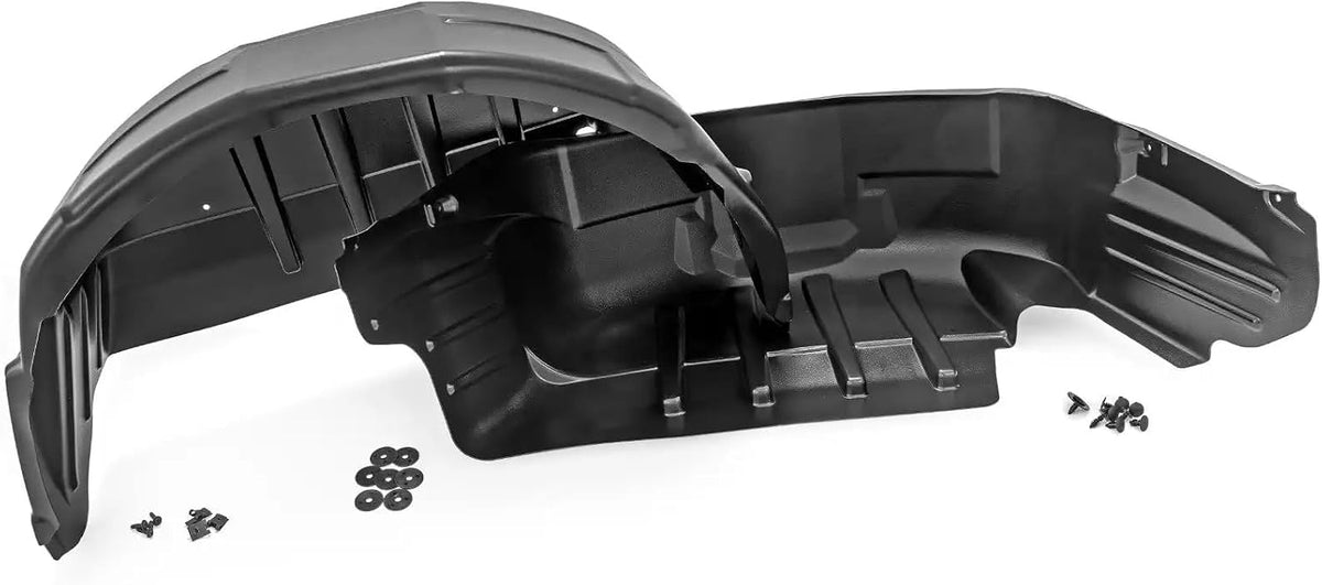 Rough Country Rear Wheel Well Liners for Ford F-150 2WD/4WD (2021-2026) - Heavy-Duty Black HDPE Inner Fender Guards, Made in USA