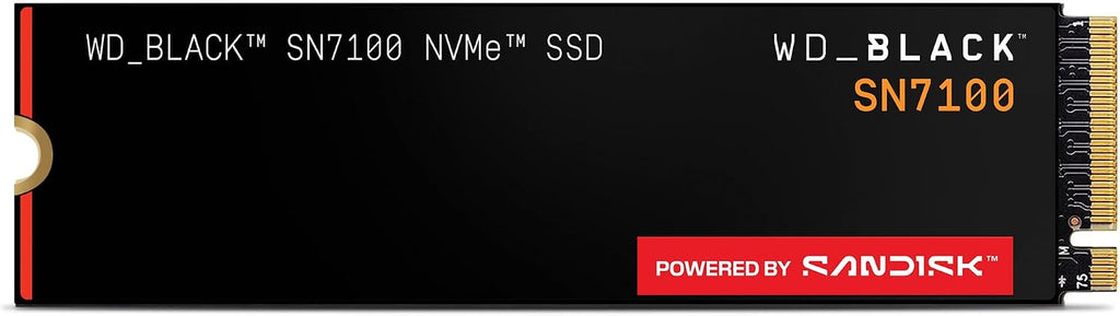 WD_Black SN7100 1TB NVMe SSD - Gen4 PCIe, M.2 2280, Up to 7,250 MB/s Read Speed, Up to 6,900 MB/s Write Speed, Next Gen TLC 3D NAND, for Laptops