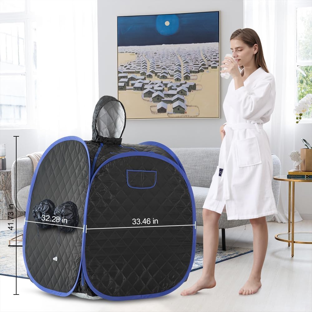 Portable Steam Sauna, Full Body Home Sauna Spa, Pop-up Design, 120V