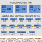 KITCHENARM 29-in-1 SMART Bread Machine with Gluten Free Setting 2LB 1.5LB 1LB Bread Maker Machine with Homemade Cycle - Stainless Steel Breadmaker
