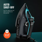 PurSteam SteamBurst+ Steam Iron, Ceramic Soleplate, Self-Clean, Anti Drip