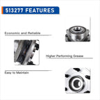 Pair 513277 Wheel Bearing and Hub Assembly Front/Rear Compatible with 08-17 Buick Enclave, 09-17 Chevy Traverse, 07-16 GMC Acadia, 07-10 Saturn