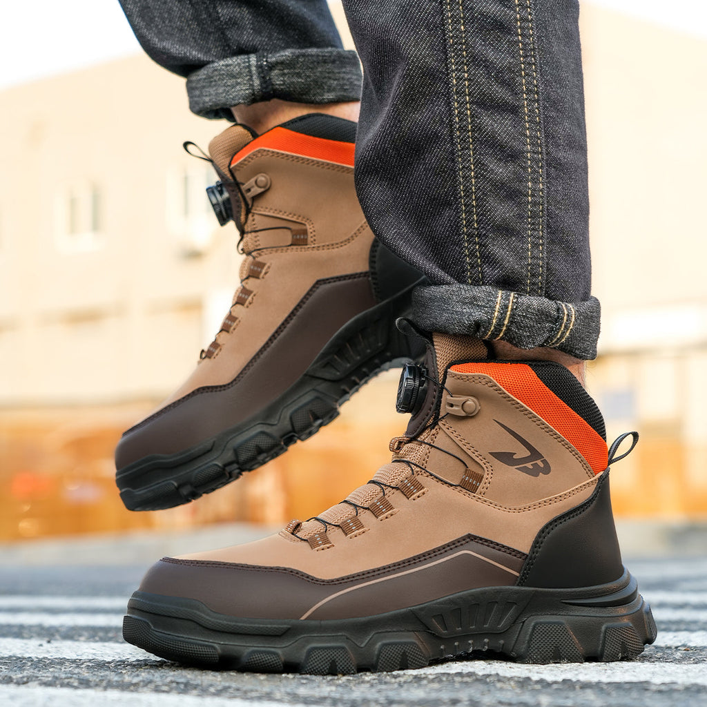 Safety Steel Toe Work Boots with Dials Closure System