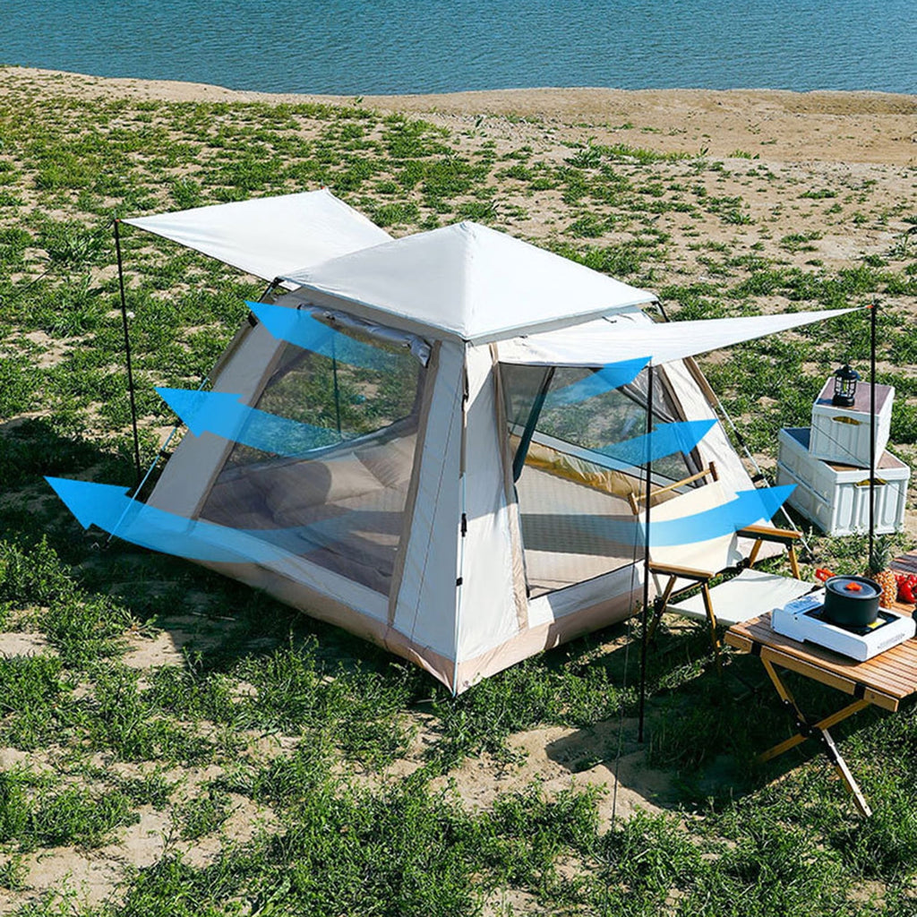 Mapskey 4 Person Instant Camping Tent, Automatic Easy Pop up Tents Camping with Carry Bag Outdoor/Family/Beach/Hiking/Traveling