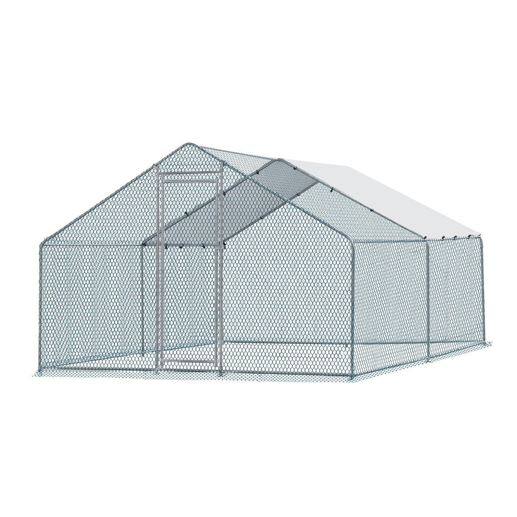 Ktaxon Chicken Coop,13' x 10' Chicken Cage House Metal Hen Run House Waterproof Rabbits Habitat Cage