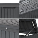 Kdymod Deck Box Outdoor Storage 200 Gallon,Resin Deck Boxes Outdoor Waterproof UV Resistant with Hundles,Outside Lockable Toy Storage for Pool ,Patio