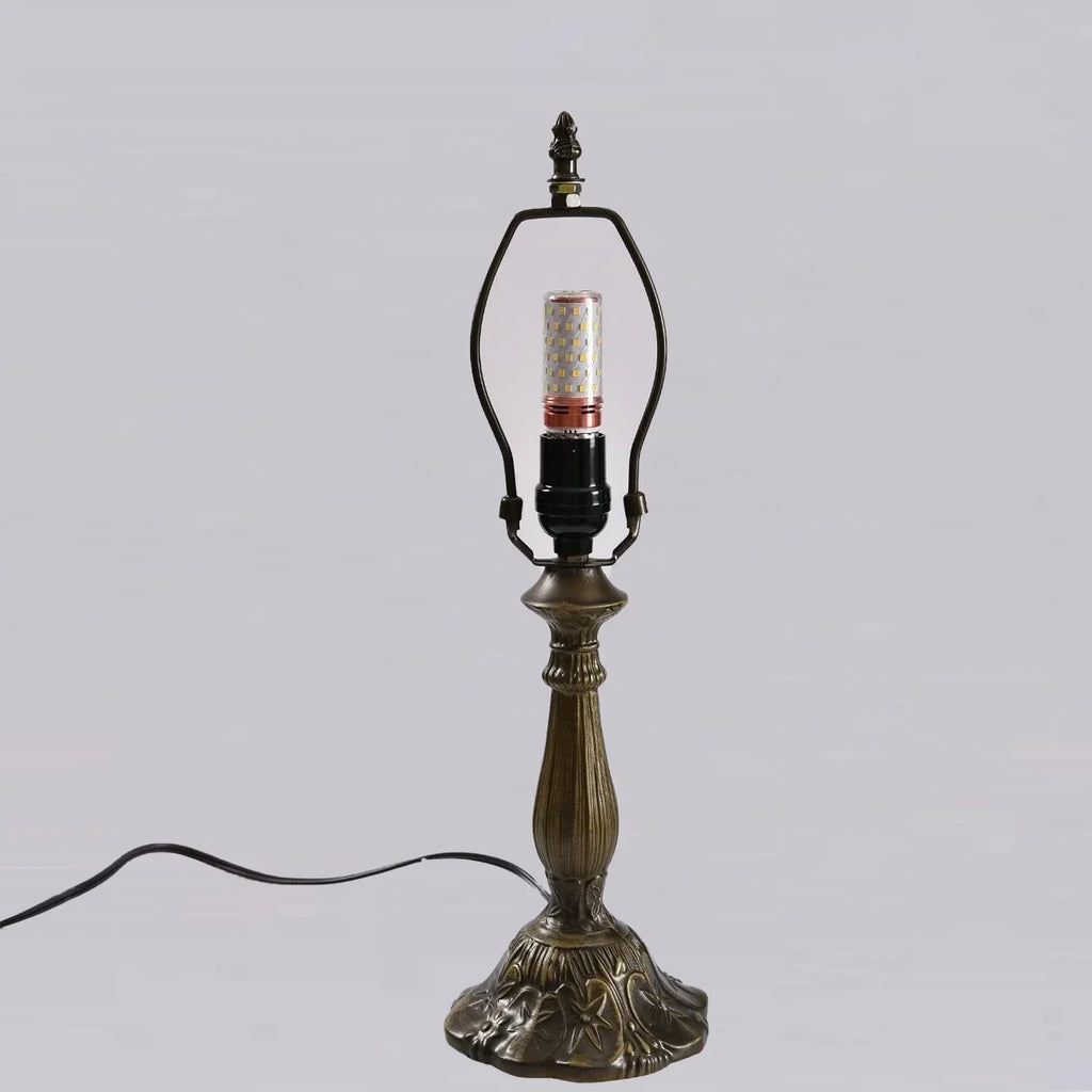 Tiffany Style Stained Glass Hummingbird Table Lamp 12in Shade, 18in Tall