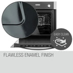 EuroChef Built-In Electric Wall Oven, 60cm, 70L, 8 Cooking Functions - OE708B