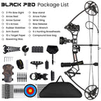 Archery Ready to Hunt Compound Bow Package for Adults and Teens,25"-31" Draw Length，0-70 Lbs Draw Weight ,up to IBO 320 fps，Lightweight Design Bow