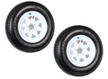 Trailer Tire & Wheel Combo ST205/75D15 Load Range C White Spoke Rims 2-Pack