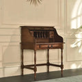 32in Mini Roll-Top Desk With Integrated USB Charging Port