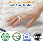 QOFYU Plush Queen Mattress 12 inch, Queen Size Spring HybridGel Memory Foam Mattress, Queen Mattresses in a Box
