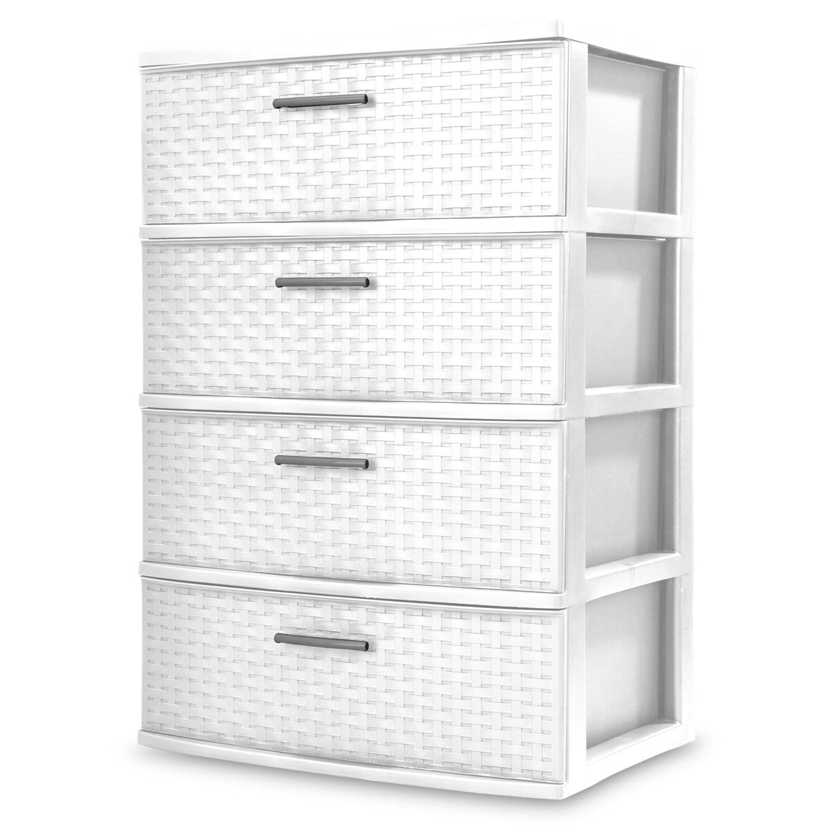 Sterilite 4 Drawer Wide Weave Tower White - 15 7/8 inch D x 21 7/8 inch W x 31 3/4 inch H