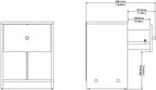 3-Piece Scandinavian Engineered Wood Bedroom Furniture Set With Black 6-Drawer Dresser, 3-Drawer Chest And Nightstand