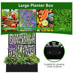 FOOWIN 71 in H Metal Trellis Planter Raised Garden Bed With Drainage Hole, Black