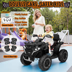Joyracer ATV for Kids, 24 Volt Ride on Toys, 800W 4 Wheeler with 2 XL Seater, EVA Tires Power Car Wheels with Remote, Knee Pad, Music, Bluetooth, USB