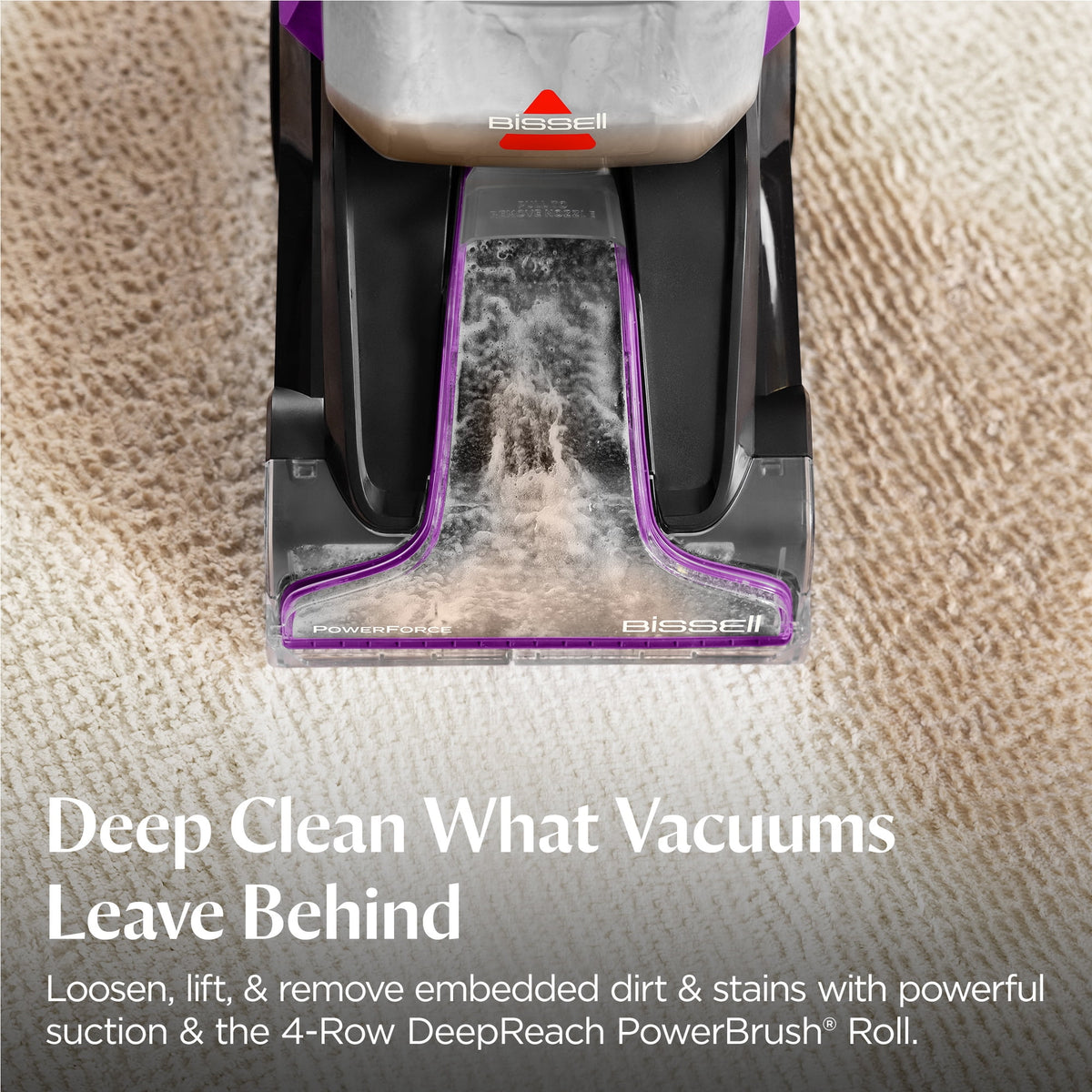 BISSELL PowerForce PowerBrush Upright Deep Cleaner, for Carpet, Compact and Lightweight, Advanced Pro Max Clean + Protect Formula Included, 3938