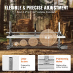 VEVOR Chainsaw Mill, Galvanized Steel, 14-36 in Guide Bar, 0.2-11.81 in Cutting Thickness