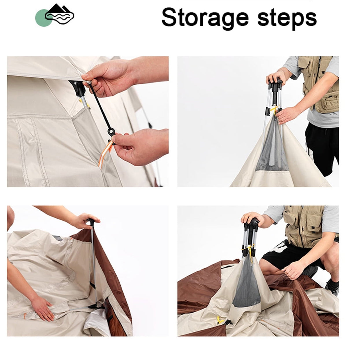 Mapskey 4 Person Instant Camping Tent, Automatic Easy Pop up Tents Camping with Carry Bag Outdoor/Family/Beach/Hiking/Traveling