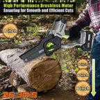 Vipuse 2-in-1 Cordless Pole Saw with 4.0Ah Rechargeable Batteries and 2.0Ah Fast Charger,16ft Max Extension,7 inch Mini Brushless Chainsaws for Tree