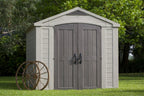 Keter Resin Outdoor Storage Shed, Taupe, 8 x 11 Foot - Factor