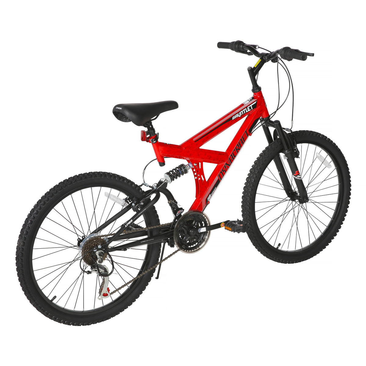 Dynacraft Gauntlet Boys 24" Mountain Bike, For Ages 12+, Red