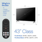 onn 43 in Class 4K UHD Smart Television Powered by VIZIO, 43S4V1