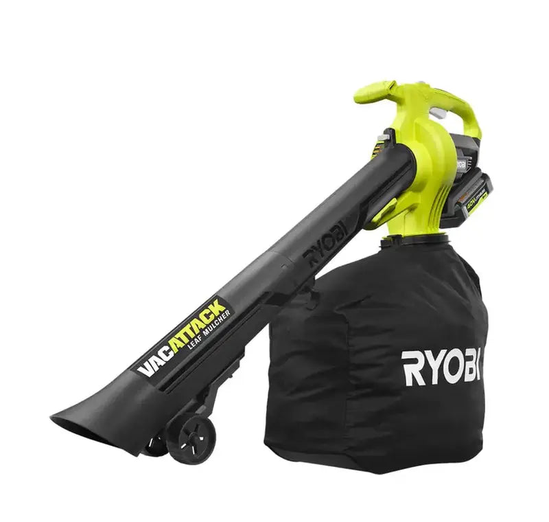 RYOBI Vac Attack 40V Cordless Leaf Vacuum & Mulcher With 2x 5.0Ah Batteries & Charger - RY40451-2B