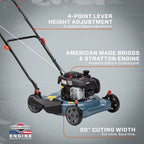 SENIX 20-Inch Gas Lawn Mower, 125 cc 4-Cycle Briggs & Stratton Engine - LSPG-L3
