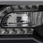 Spec-D Tuning Black LED Strip Projector Headlight Assembly Pair - 2005-2010 Chrysler 300C AWD HEMI SRT-8