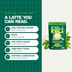 6 pack) Kuli Kuli Organic Matcha Green Tea Moringa Latte, Lion's Mane, Low-Caffeine, 3.41 oz