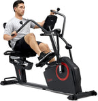 Sunny Health & Fitness Electromagnetic Recumbent Cross Trainer Elliptical Bike With Arm Exercisers - SF-RBE4886SMART