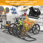 JOZ 6 Bike Floor Parking Racks, Bicycle Outdoor and Indoor Storage Racks, Black