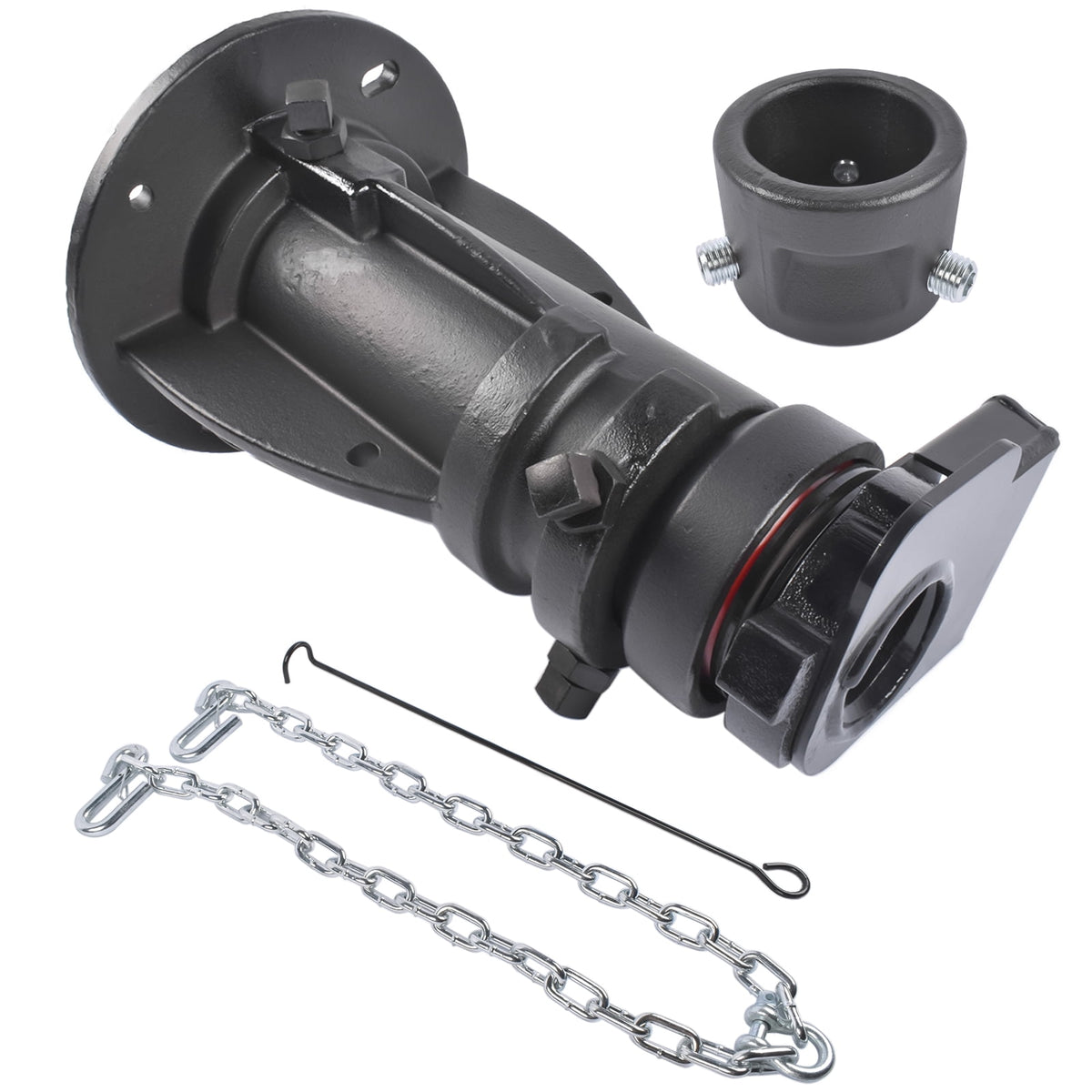 Mustrod C5G1216 Adjustable Cushioned 5th Wheel to Gooseneck Adapter 12" to 16" 20,000 lb for RV Trailer