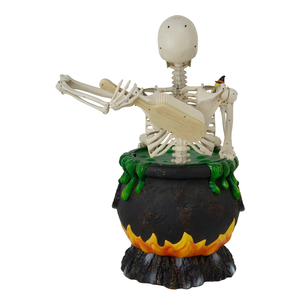 Way To Celebrate Animated Skeleton in Cauldron Halloween Outdoor Decor, 43 in