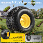 Dextrus Set of 2 20x8.00-8 Lawn Mower Tire & Wheel Assembly, Heavy Duty 4 Ply Tubeless Front Replacement Tires, 960 LBS Max Load for Riding Lawn