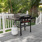 Blackstone 28-Inch 3-Burner Griddle With Hood - XL Flat Top Outdoor Grill Kit