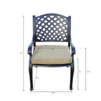 Darlee Nassau 11-Piece Cast Aluminum Outdoor Dining Set With 8 Chairs, 2 Swivel Rocker Chairs And Extendable Table - Antique Bronze
