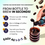 Javvy Cold Brew Iced Coffee Concentrate, 2 Pack Vanilla, Arabica Coffee Beverages, 35X Liquid Coffee Concentrate, Instant Coffee Alternative