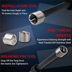 Helicoil Thread Repair Tool Kit 320-Piece: SAE (1/4"-1/2") & Metric (M5-M12) | Includes HSS Drill Bits, Taps, 304SS Inserts & Break-Off Tools