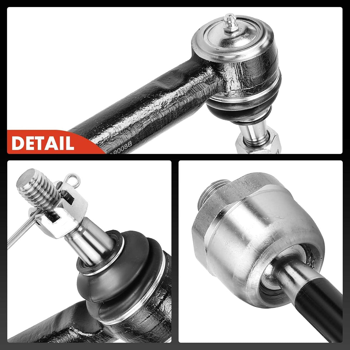 A-Premium Front Inner & Outer Tie Rod End Kit Fix Uneven Tire Wear