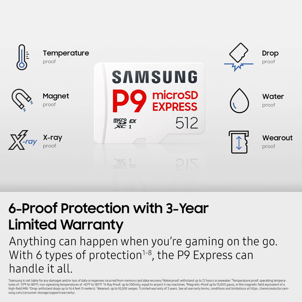 Samsung P9 Express microSDXC 512GB for Nintendo-Switch 2
