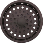 Westbrass A2165-12 4-1/4" OD Post Style Large Kitchen Basket Strainer with Waste Disposal Flange and Stopper Drain Set, Oil Rubbed Bronze