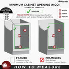 Rev-A-Shelf Double Pullout Trash Can, Min Cabinet Opening 14.5", 35 Qt