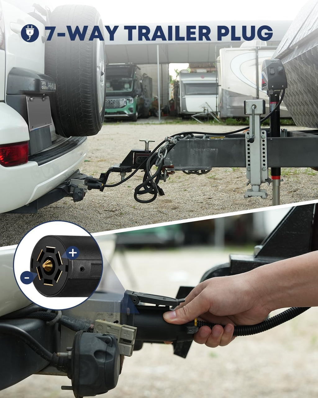 Kohree Electric Trailer Jack 4000 lbs with 7-Way Connector, Heavy Duty