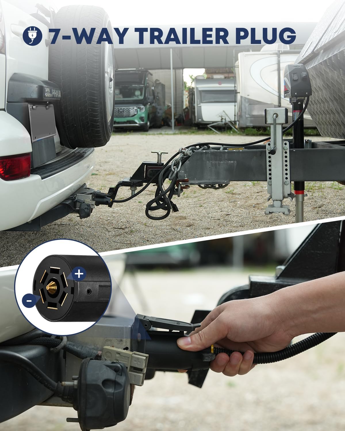 Kohree Electric Trailer Jack 4000 lbs with 7-Way Connector, Heavy Duty