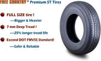 Free Country Trailer Tire Wheel ST205/75R15 8PR D 107N 5X4.5 Black Mod Pk2
