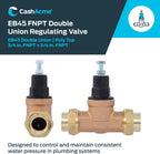Cash Acme EB45 Pressure Regulating Valve, Double Union, 3/4 Inch NPT Female, Poly Top, 60 PSI, PVA16P-DUTH-60, Brass