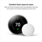 Nest Learning Thermostat, Easy Control for Every Room, Stainless Steel (3rd Gen)