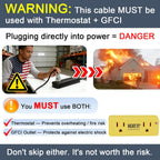 HEATIT HIRD 240FT Roof & Gutter De-Icing Cable, 5W/ft Heat Tape